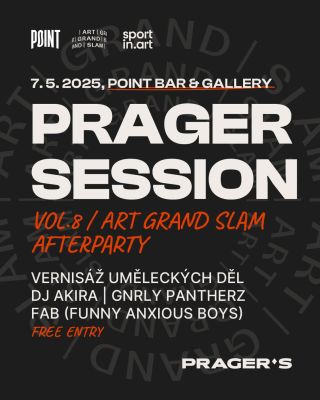 Přijď si užít jedinečný večer PRAGER SESSION vol. 8: Art Grand Slam Afterparty, akci završující druhý ročník výstavního...